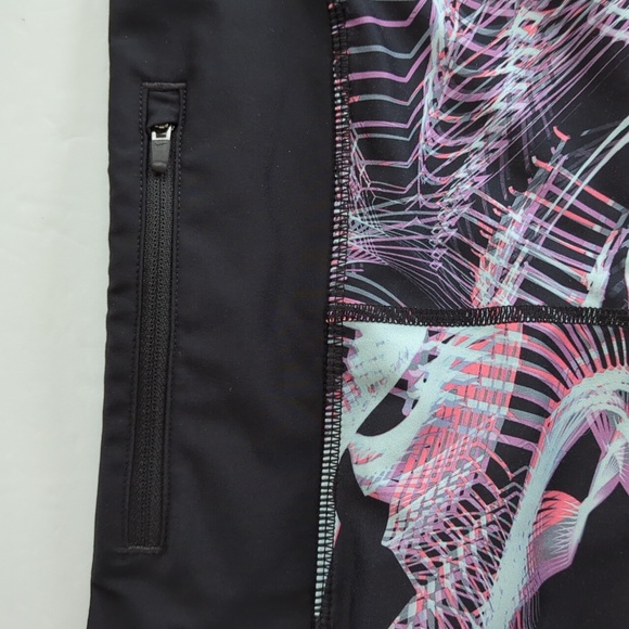 Nike Dri-Fit Workout Capri Pants LARGE Black Multi - Picture 7 of 16